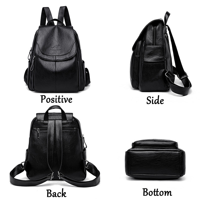 Vintage Fashion Boutique - Vintage Soft Leather Backpack for Women