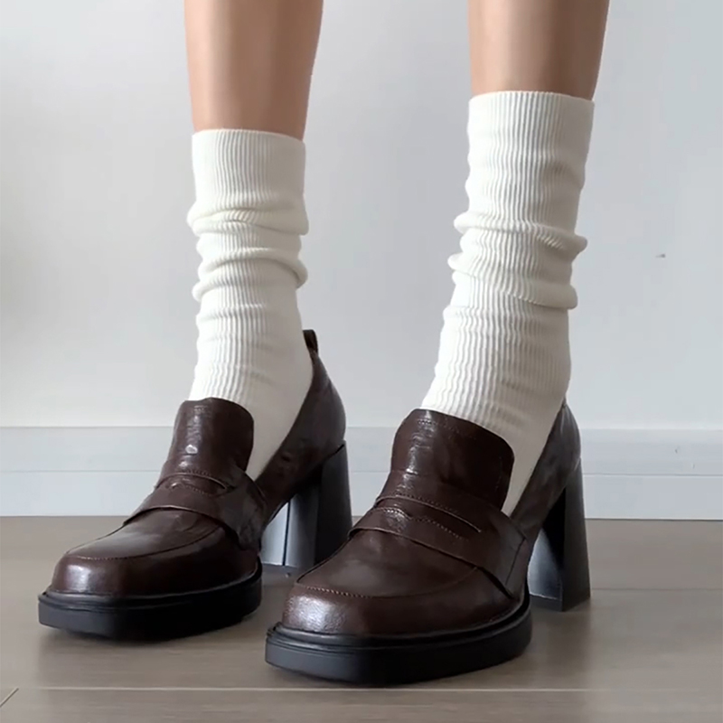 Vintage Fashion Designers - College Style Women Loafer Shoes Fashion