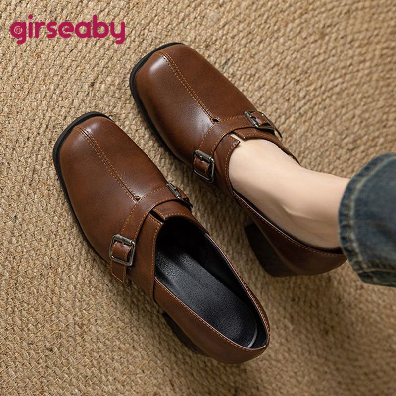 Vintage Fashion Design - Girseaby Vintage Women Pumps Square Toe