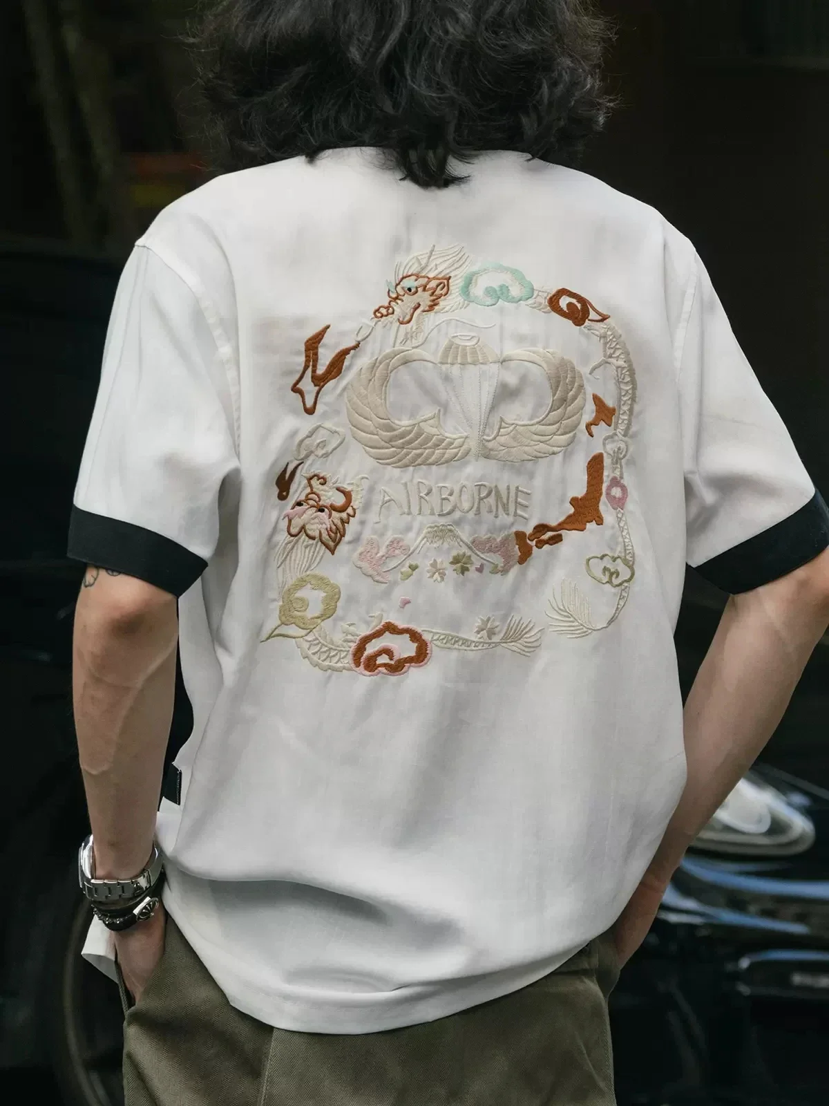 Non Stock Old Fashioned Embroi - Bowling Shirt Camp ulasan dan harga