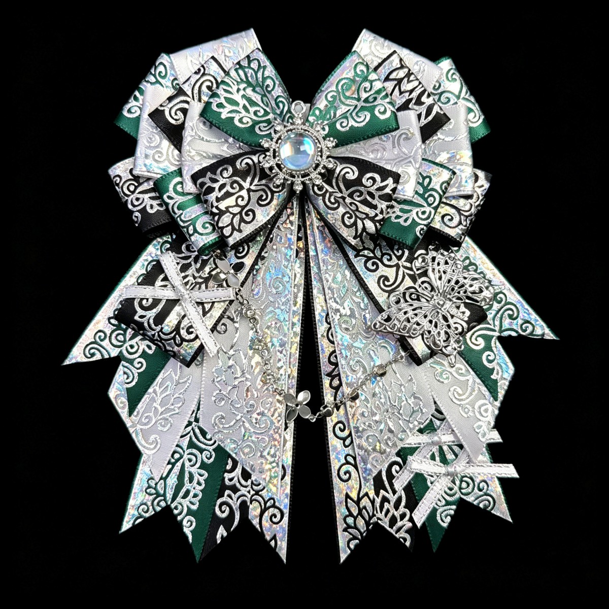 Vintage Laser Ribbon Bow Brooc - Vintage Fashion Exhibition ulasan dan harga
