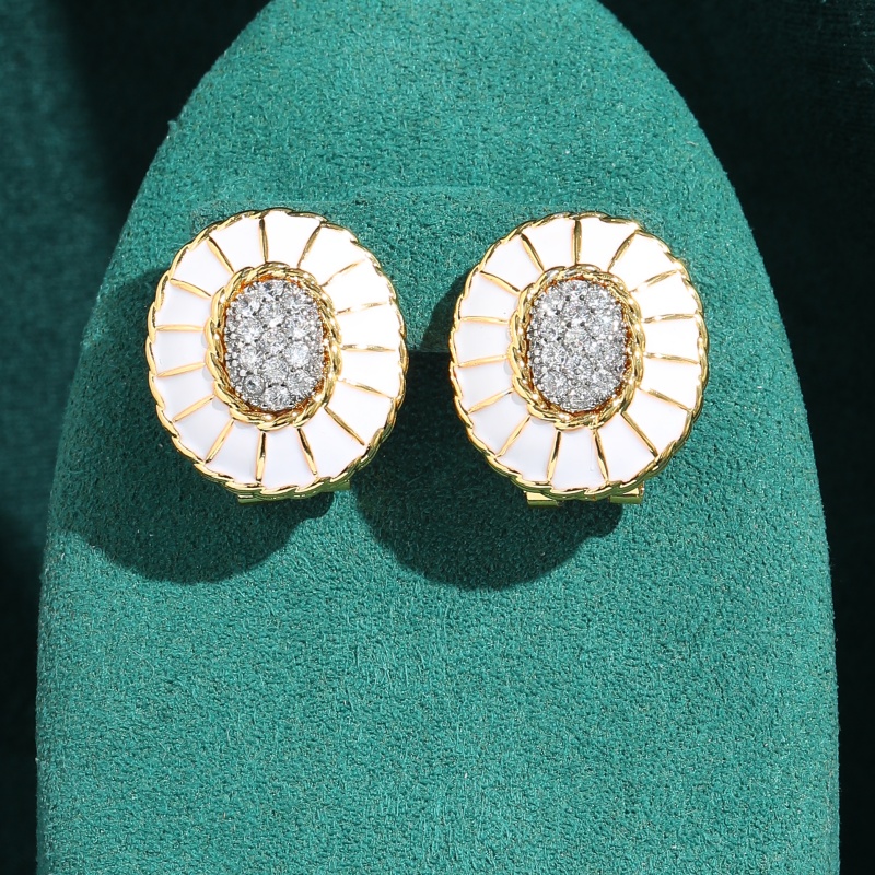 Vintage White Enamel Rhineston - Vintage Fashion Jewelry Brands ulasan dan harga