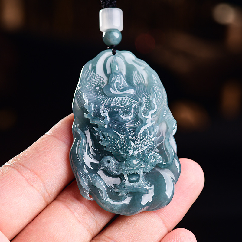 Natural Burmese Jadeite Dragon - Vintage Fashion Jewelry Necklaces ulasan dan harga