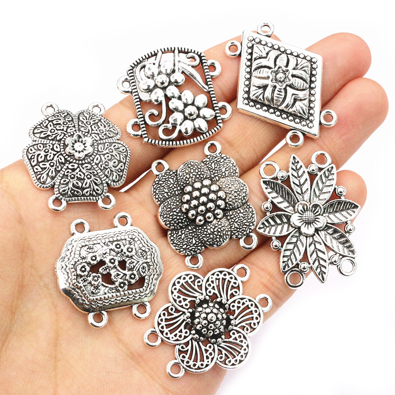 10pcs Antique Silver Color Vin - Vintage Fashion Jewelry Necklaces ulasan dan harga