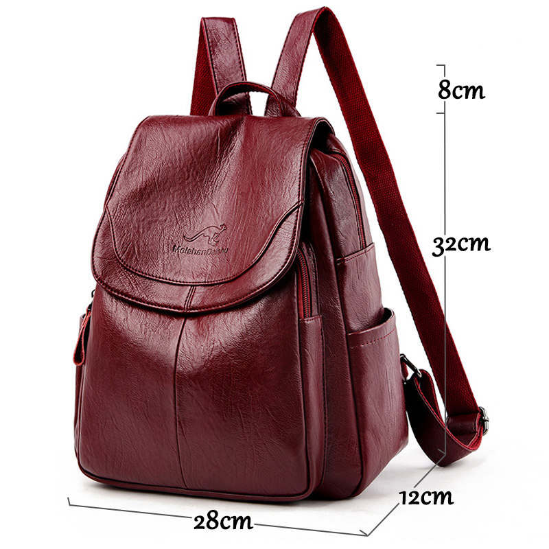 Vintage Soft Leather Backpack  - Vintage Fashion Boutique ulasan dan harga