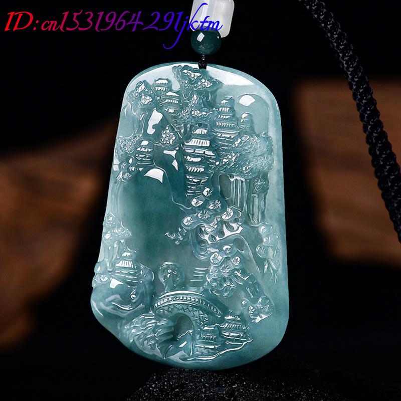 Natural Burmese Jadeite Scener - Usa Vintage Fashion ulasan dan harga