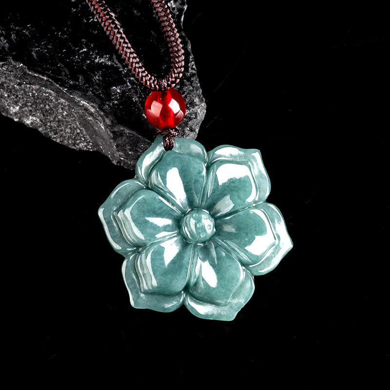 Burmese Jadeite Flower Pendant - Usa Vintage Fashion ulasan dan harga