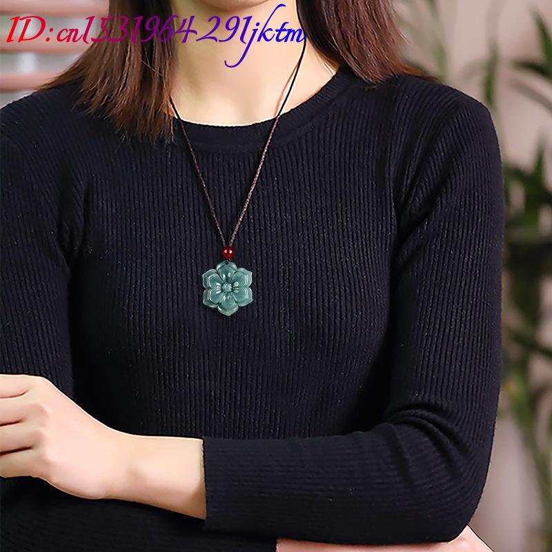 Burmese Jadeite Flower Pendant - Usa Vintage Fashion ulasan dan harga