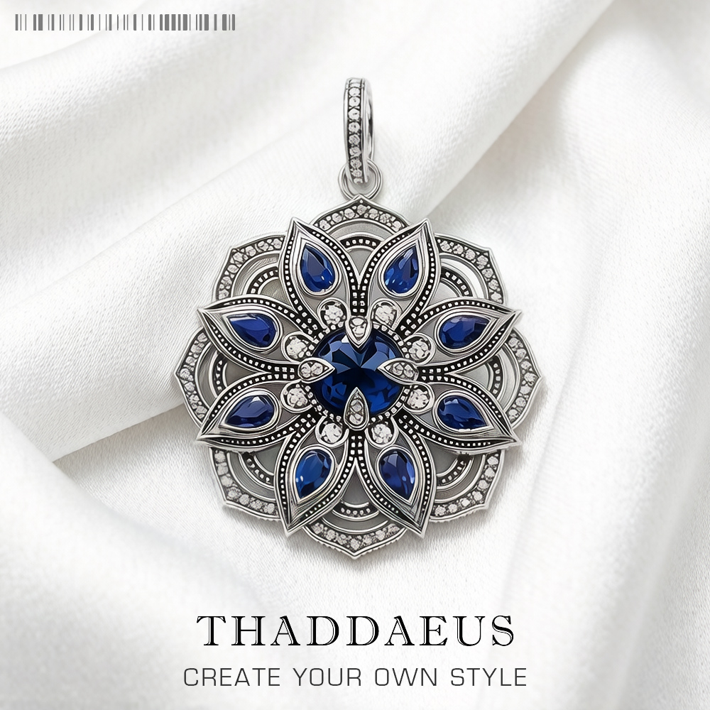 Pendant Blue Lotus Flower,Bran - Vintage Fashion Jewelry Brands ulasan dan harga