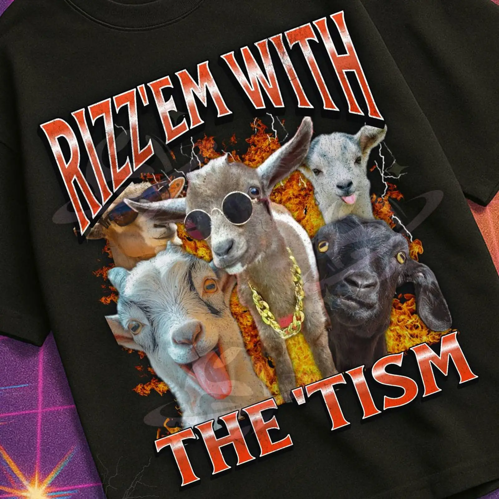 Rizz 'Em With The 'Tism Funny  - Vintage Fashion Gen Z ulasan dan harga