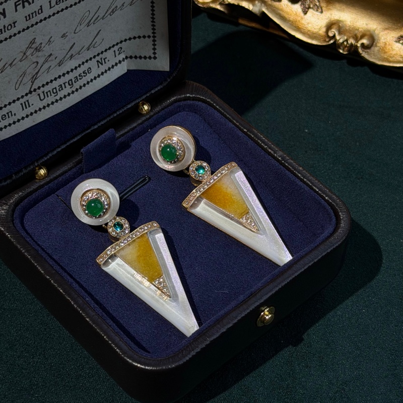 Vintage Green Glazed Glacier W - Vintage Fashion Jewelry Brands ulasan dan harga