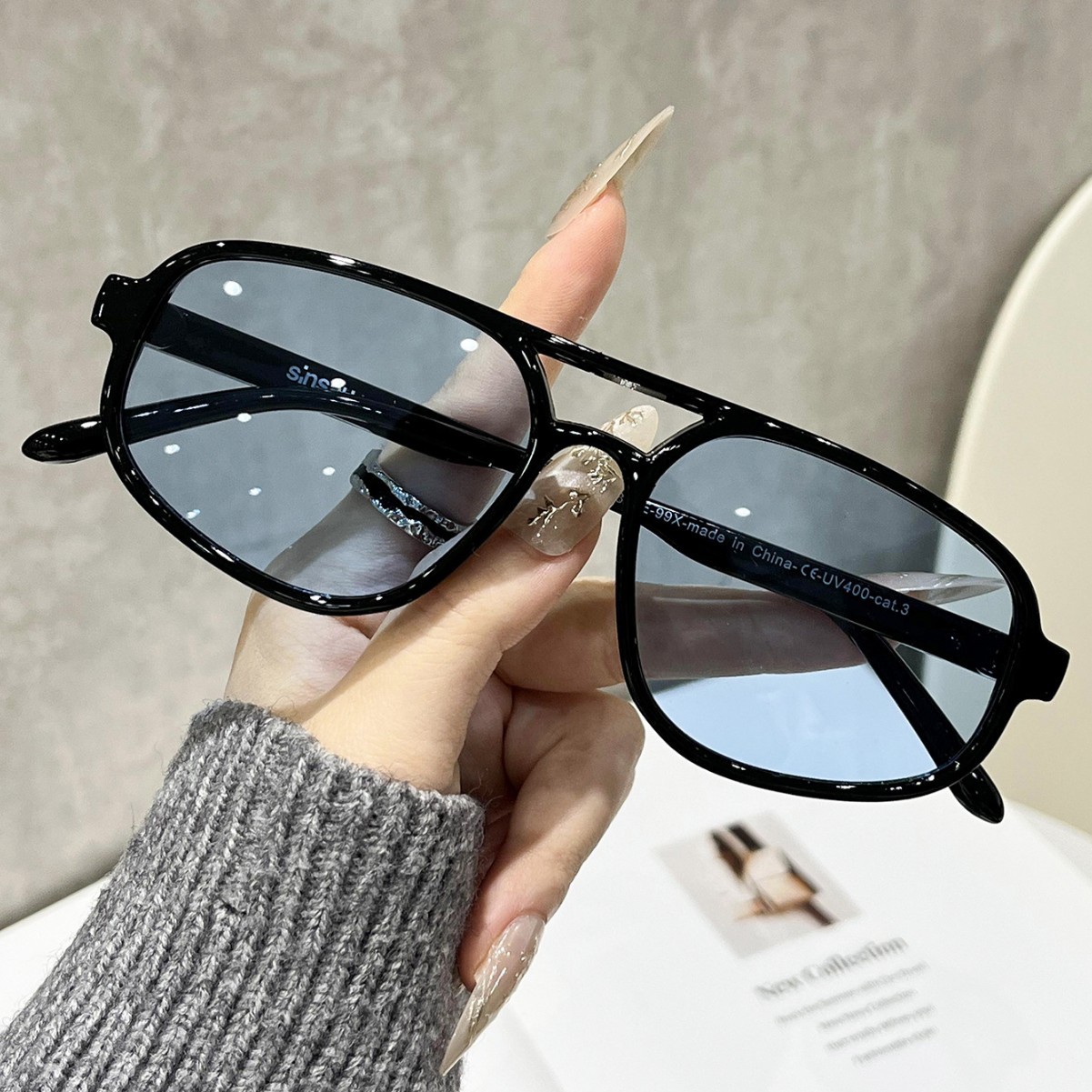 New Retro Oval Women Sunglasse - Vintage Fashion Design ulasan dan harga