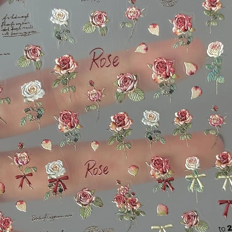 5Pcs Ins Retro Rose Sticker Hi - Vintage Fashion Magazines ulasan dan harga