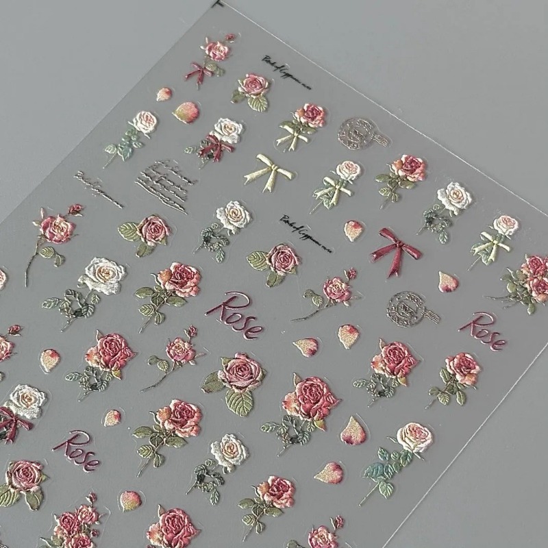 5Pcs Ins Retro Rose Sticker Hi - Vintage Fashion Magazines ulasan dan harga