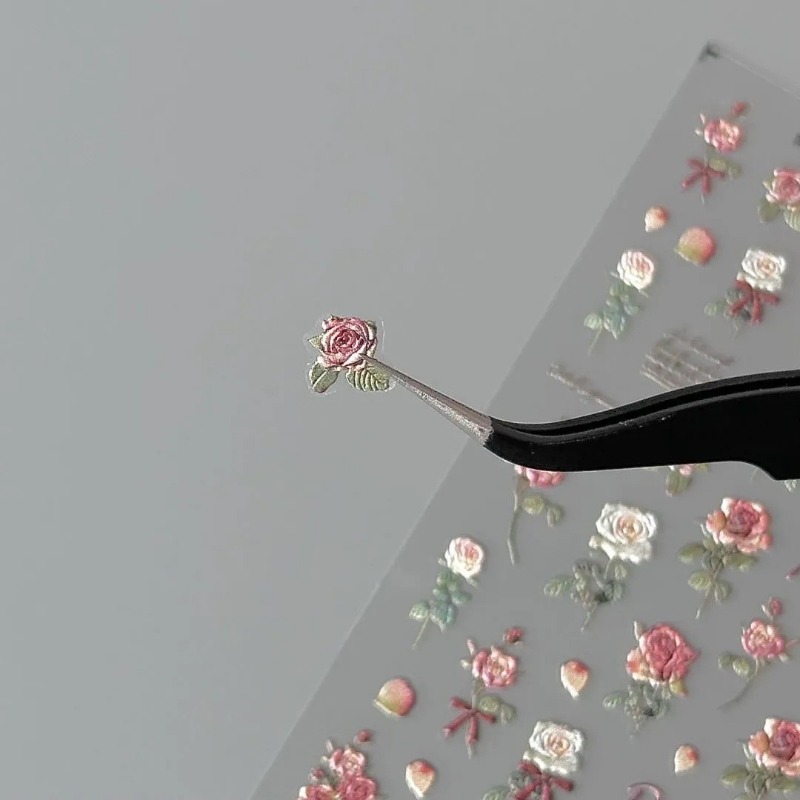 5Pcs Ins Retro Rose Sticker Hi - Vintage Fashion Magazines ulasan dan harga