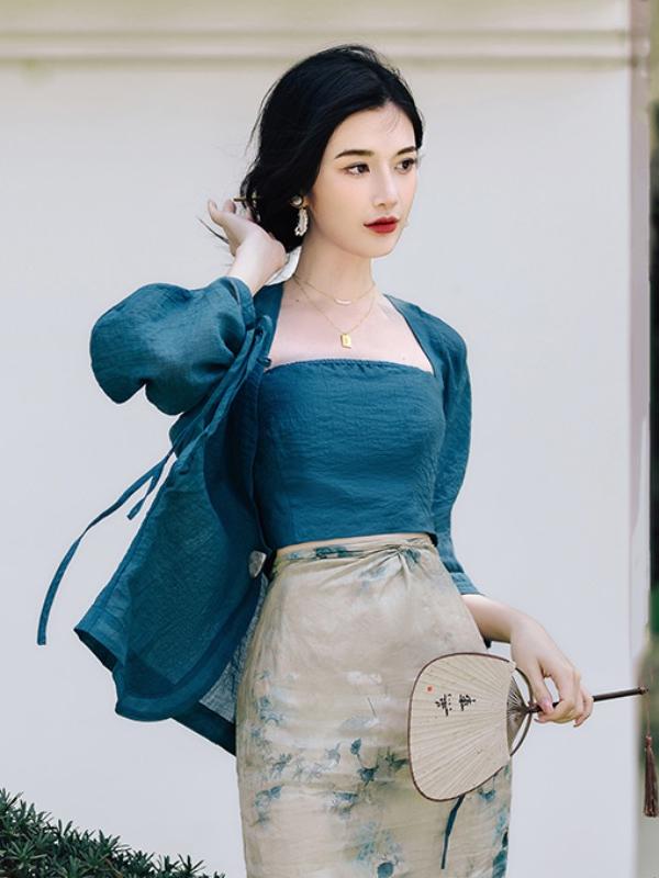 plus Size Floral Print Open Ca - Vintage Fashion In Chinese ulasan dan harga