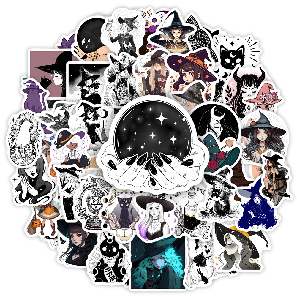 Gothic Witch Stickers DIY Kids - Vintage Fashion Magazines ulasan dan harga