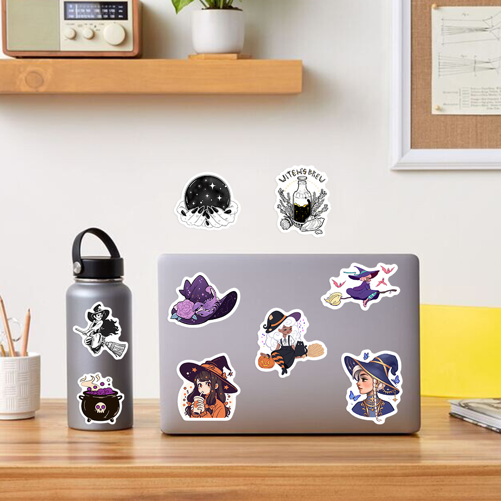 Gothic Witch Stickers DIY Kids - Vintage Fashion Magazines ulasan dan harga