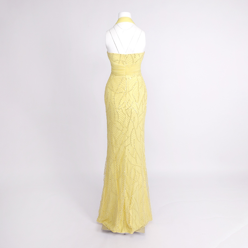 Vintage Yellow Mesh Sequin Pro - Vintage Fashion Exhibition ulasan dan harga