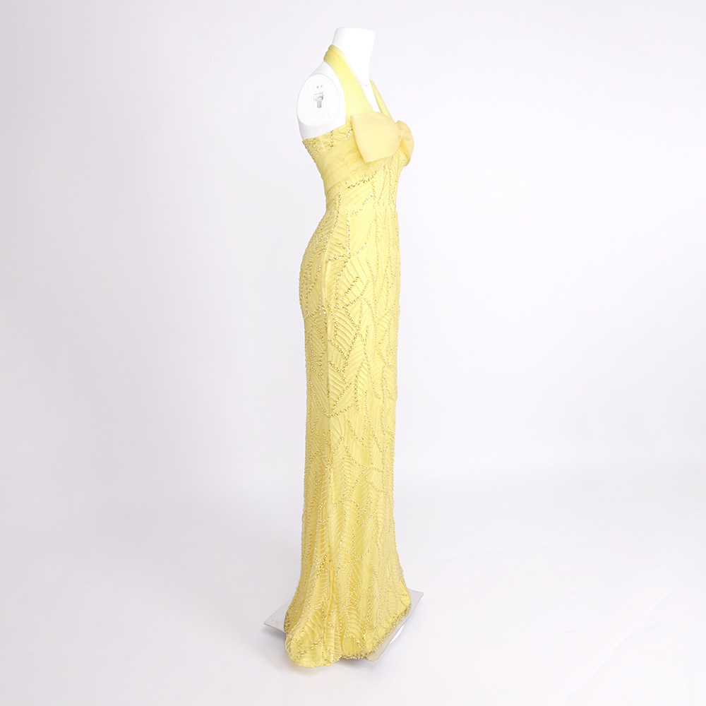 Vintage Yellow Mesh Sequin Pro - Vintage Fashion Exhibition ulasan dan harga