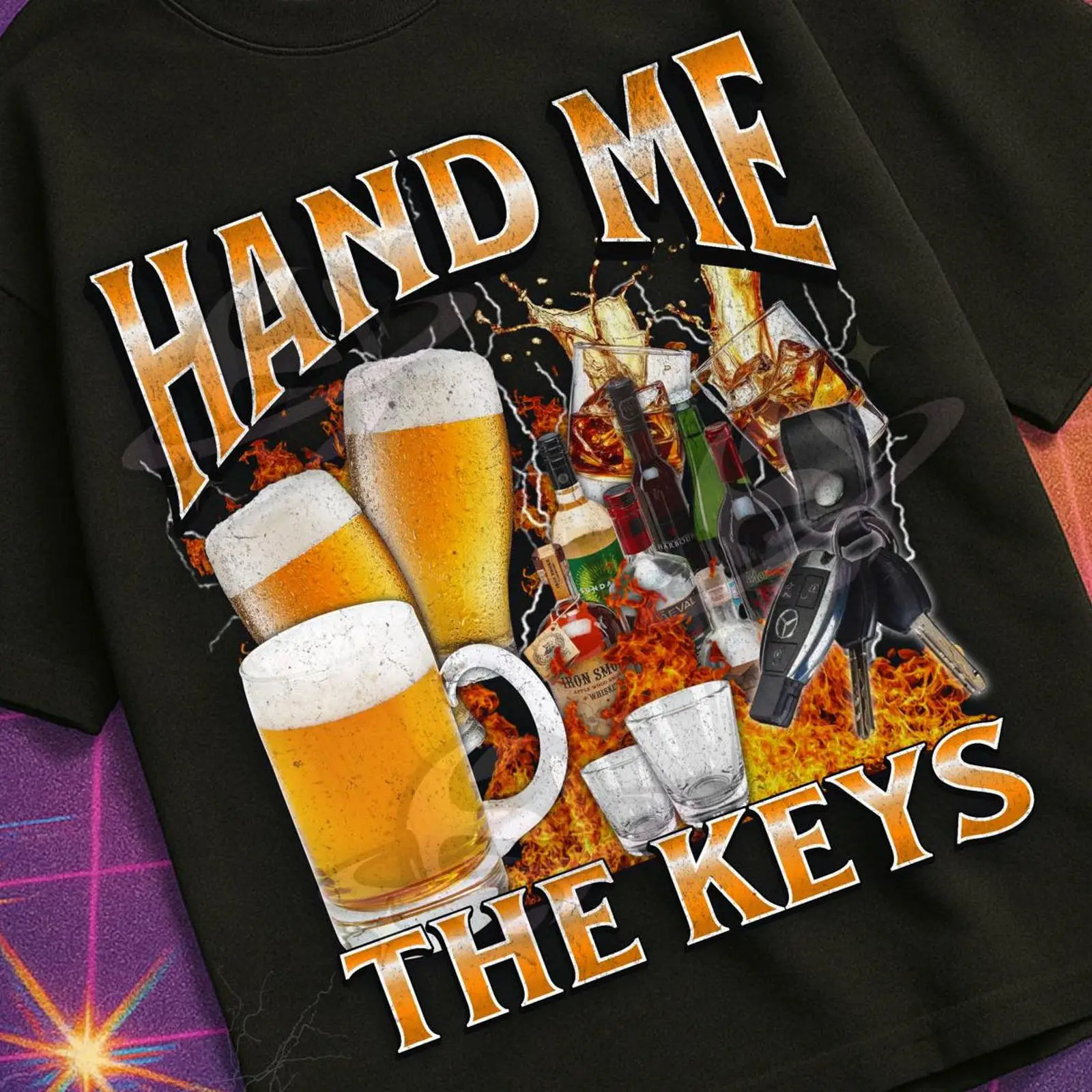 Hand Me The Keys Funny Alcohol - Vintage Fashion Gen Z ulasan dan harga