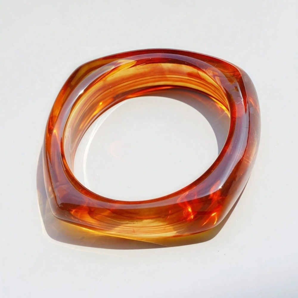 Statement Bangles Translucent  - Vintage Fashion Gen Z ulasan dan harga