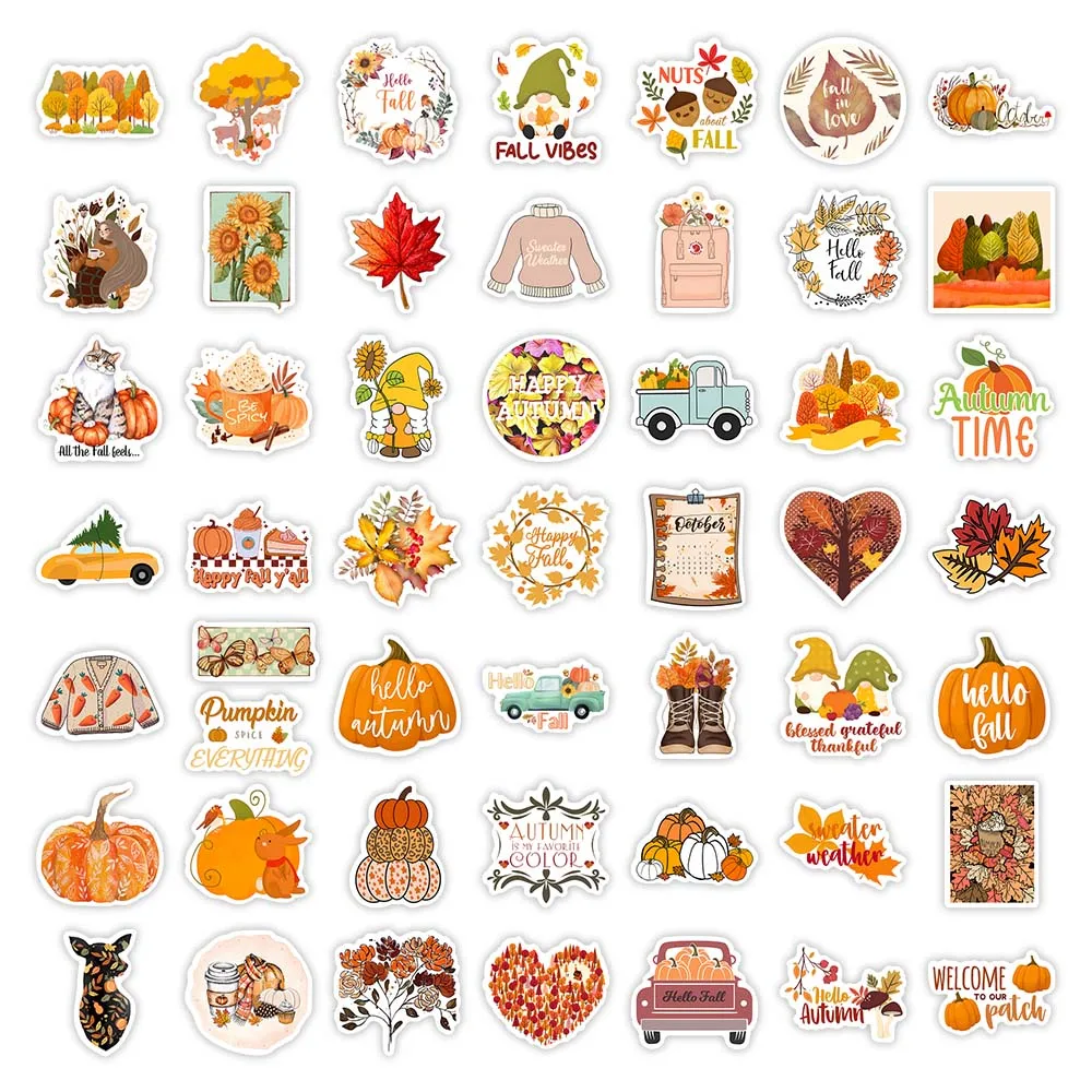 Cute Autumn Fall Stickers Vint - Vintage Fashion Magazines ulasan dan harga