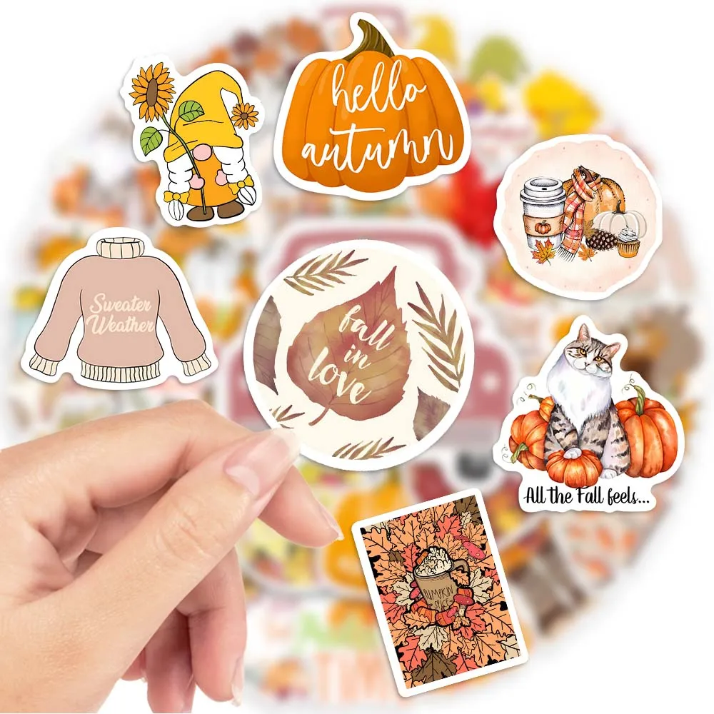 Cute Autumn Fall Stickers Vint - Vintage Fashion Magazines ulasan dan harga