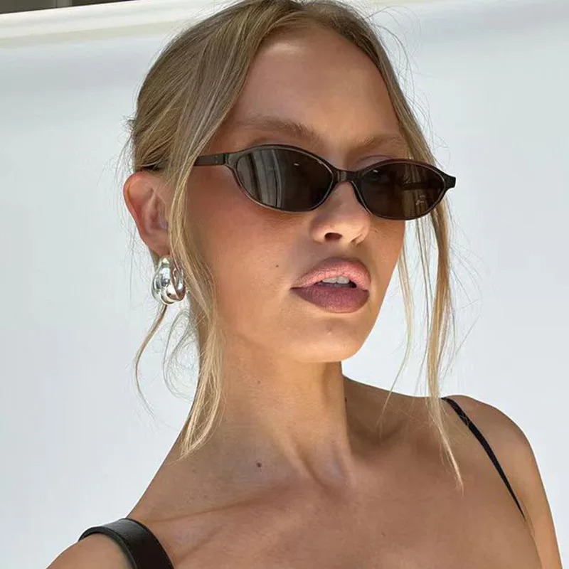 Retro Oval Frame Sunglasses Fa - Vintage Fashion Design ulasan dan harga