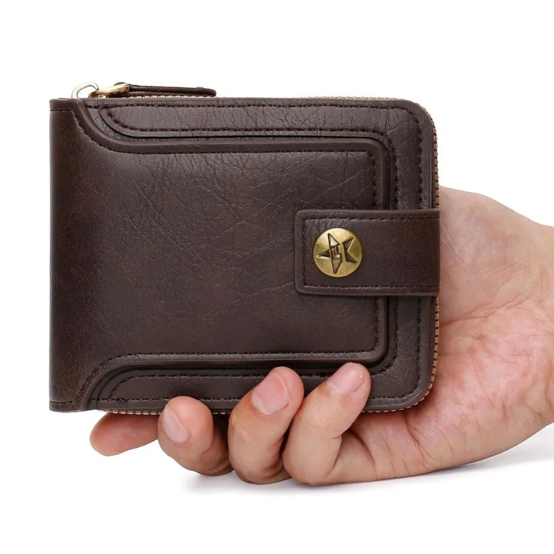 Men's High-Quality PU Leather  - Vintage Fashion Postcards ulasan dan harga