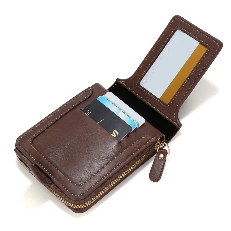 Men's High-Quality PU Leather  - Vintage Fashion Postcards ulasan dan harga