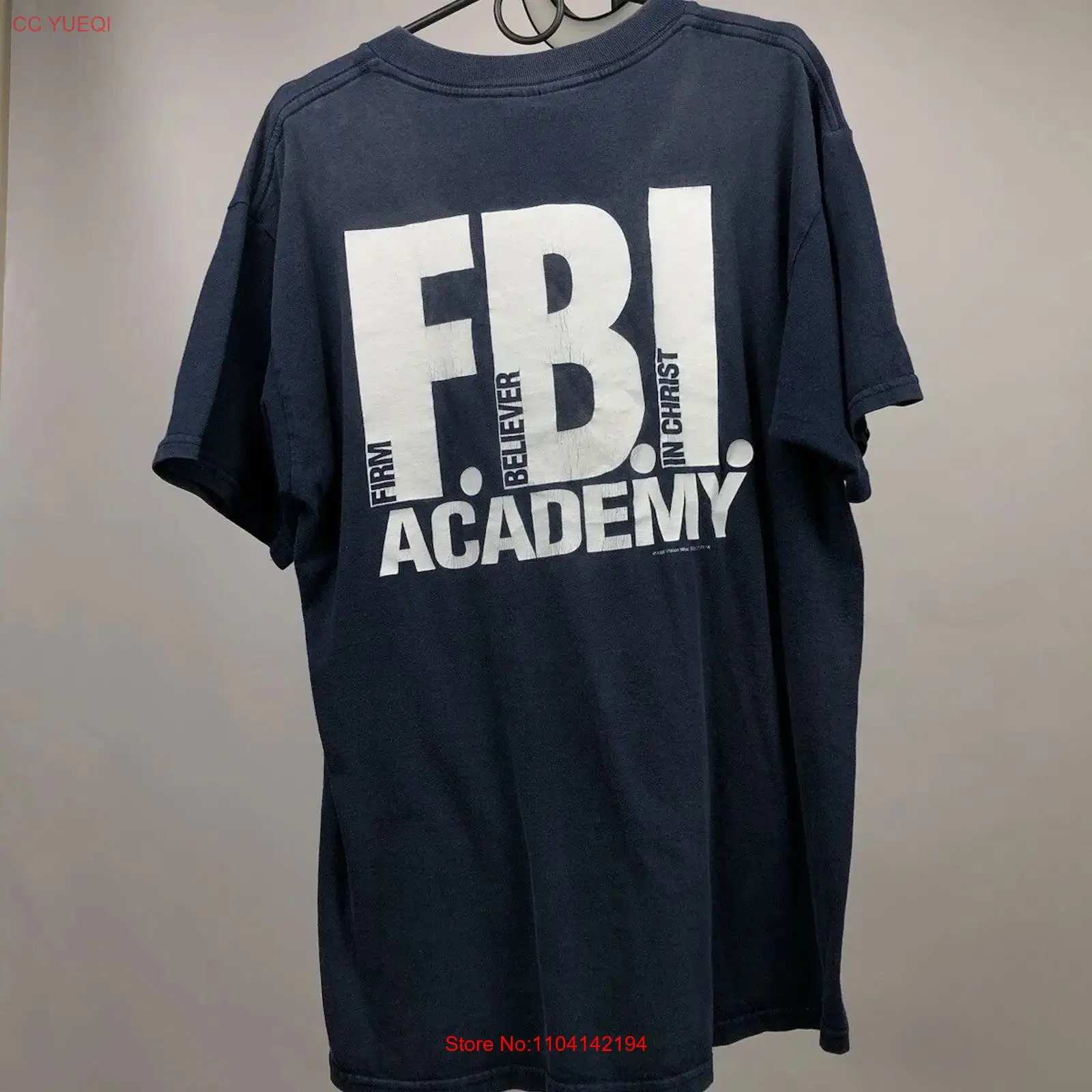 Vintage 80s FBI Academy Blue T - Vintage Fashion Archive ulasan dan harga