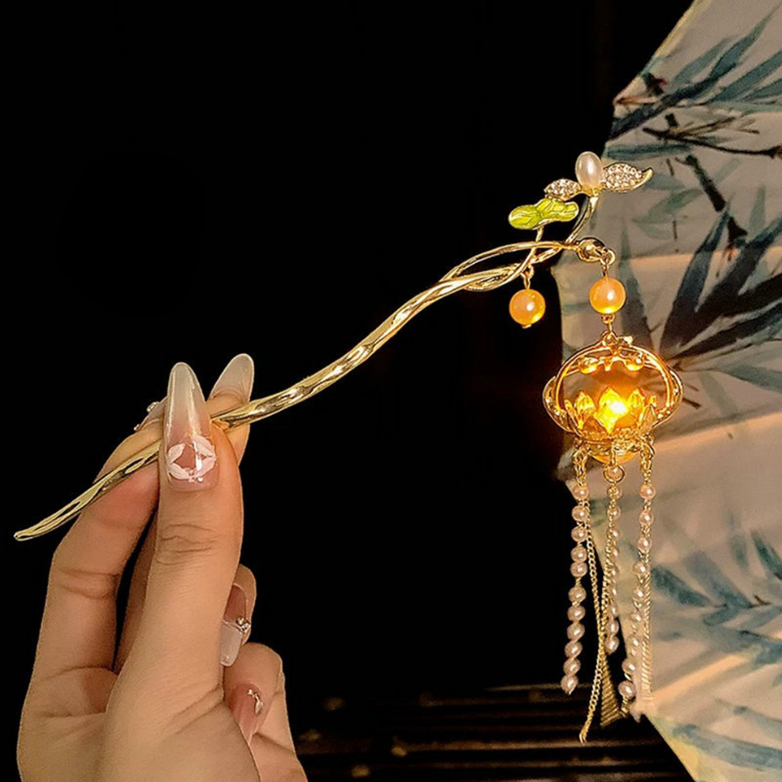Luminous Flower Hairpin For Wo - Vintage Fashion In Chinese ulasan dan harga