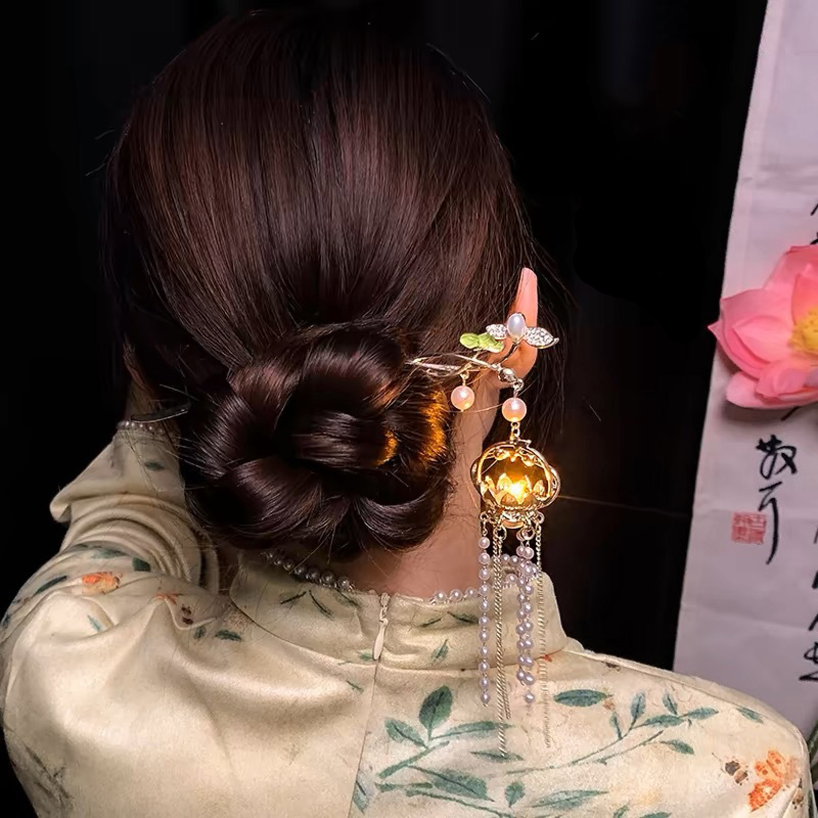 Luminous Flower Hairpin For Wo - Vintage Fashion In Chinese ulasan dan harga