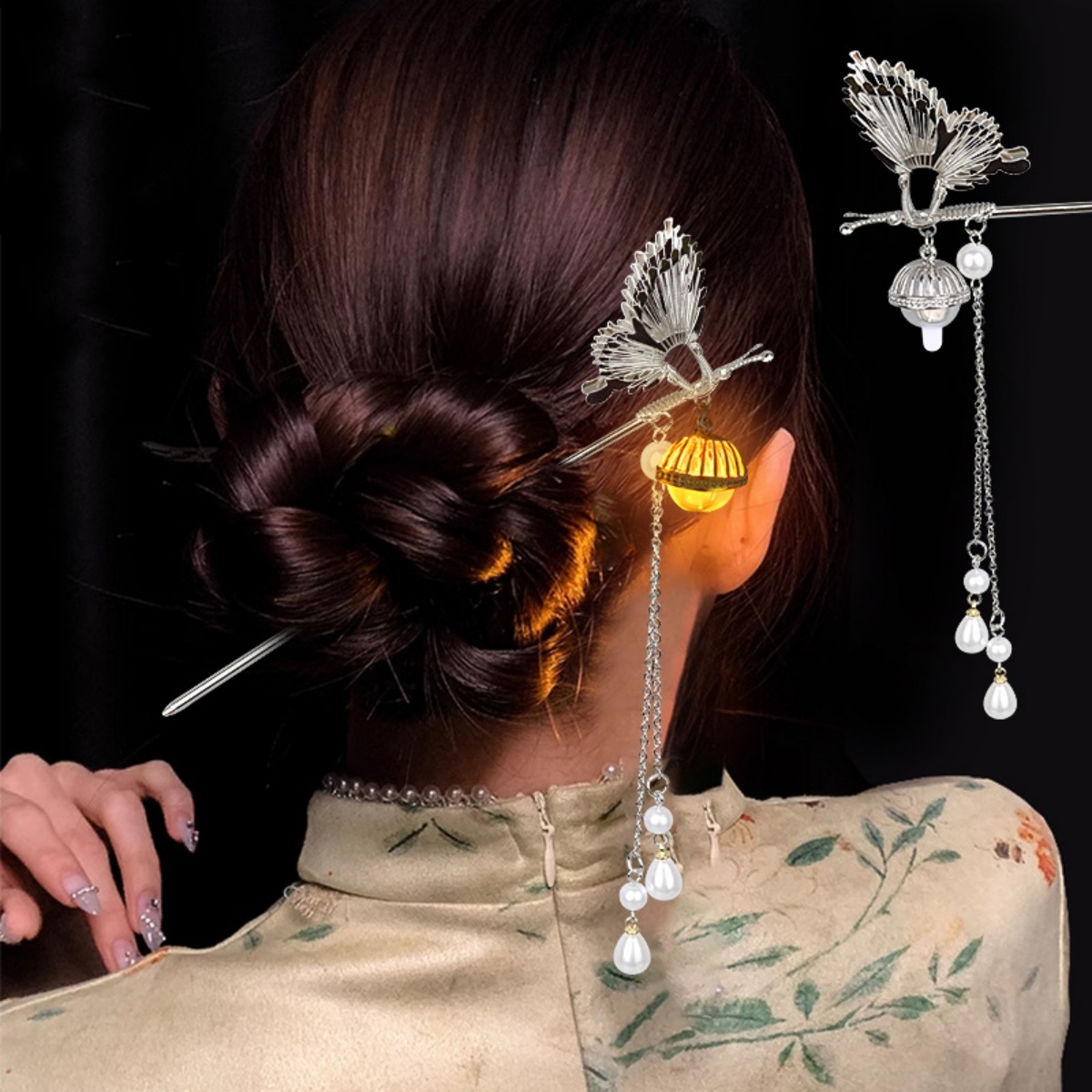 Luminous Flower Hairpin For Wo - Vintage Fashion In Chinese ulasan dan harga