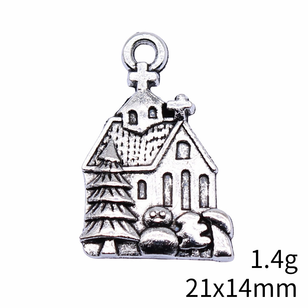 WYSIWYG 10pcs 21x14mm Antique  - Vintage Fashion Houses ulasan dan harga