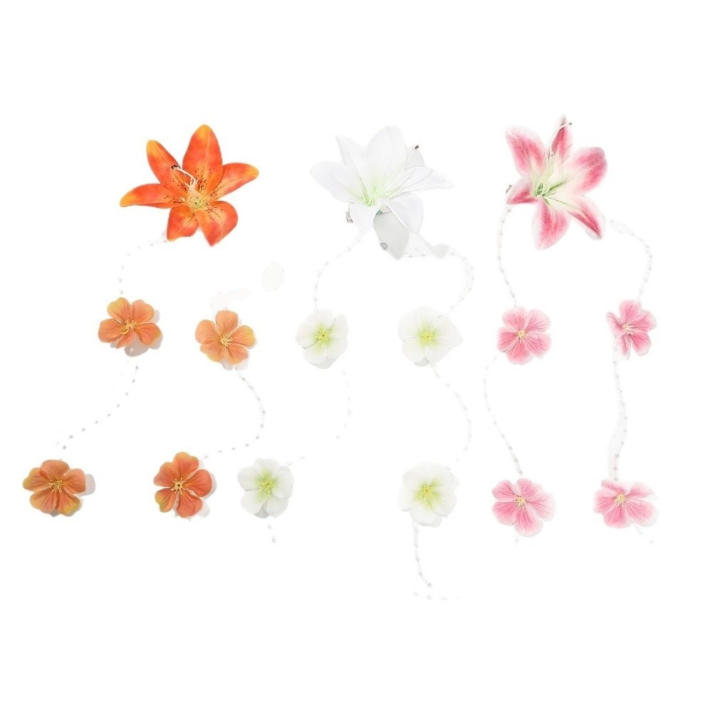 Girl Sweet Lily Flower Hair Cl - Vintage Fashion Boutique ulasan dan harga