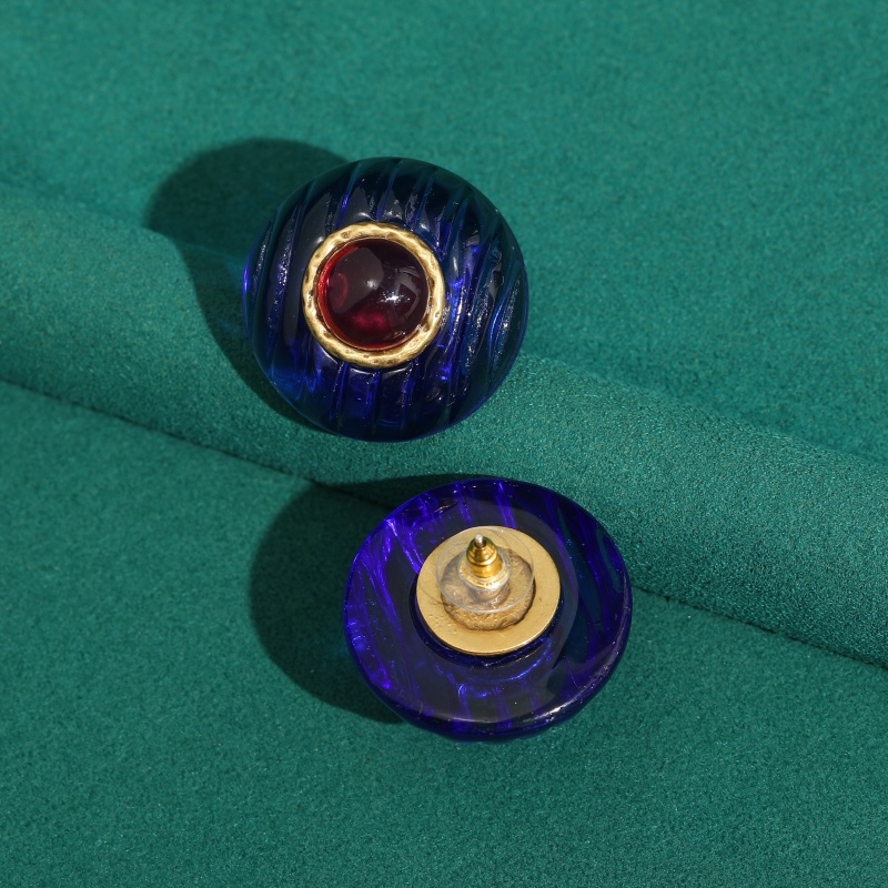 Vintage Purple Blue Glazed Rou - Vintage Fashion Jewelry Brands ulasan dan harga