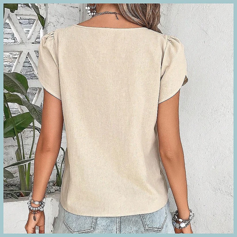 2024 Summer Vintage Solid Colo - Usa Vintage Fashion ulasan dan harga