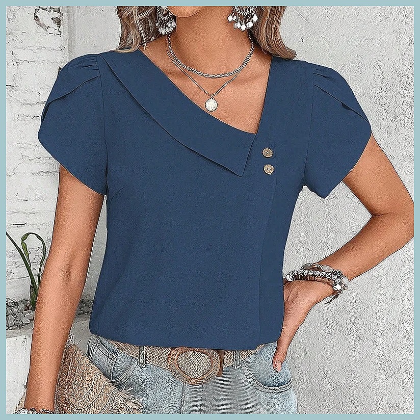 2024 Summer Vintage Solid Colo - Usa Vintage Fashion ulasan dan harga